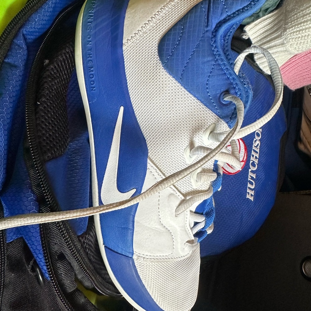 Nike Royal Blue and White basketball/ volleyball shoes